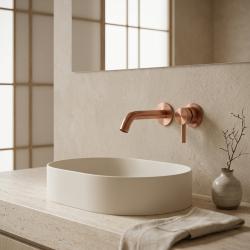 Aquanello Eterna Baterie de chiuvetă încastrată cu 2 găuri cu finisaj de cupru periat PVD ET-W-1-62